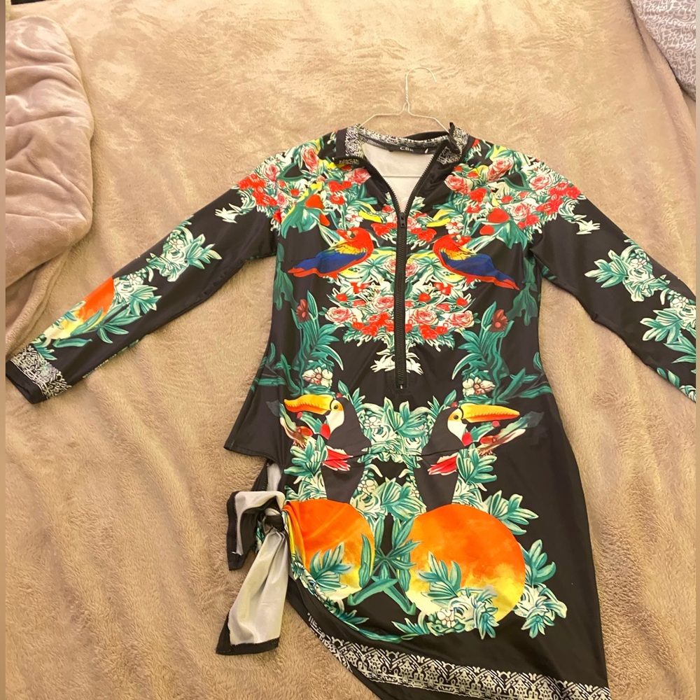 Tropical Zip Up dress